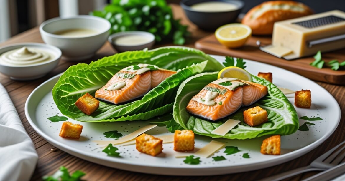 Cezario salotos su lašiša: nauda, ingredientai ir gaminimo patarimai